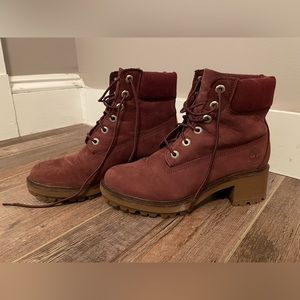 TIMBERLAND Plum Combat Boots